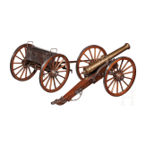 Modell eines Feldgesch&uuml;tzes mit Protze, Frankreich, um 1900