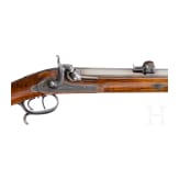 Luxus-Perkussionsb&uuml;chse f&uuml;r Jagd und Scheibenschie&szlig;en, im Kasten, Schneevoight in Lahr, um 1850