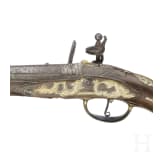 Lange Steinschlosspistole, deutsch, um 1740