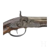 Bronzemontierte Perkussionspistole, deutsch, um 1740
