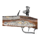 Luxus-Steinschlosspistole mit reichem Eisenschnitt, Suhl, um 1760