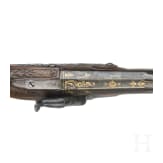 Silbermontierte Perkussionspistole, Frankreich, um 1760