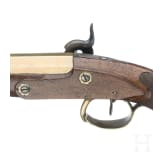 Ein Paar Offizierspistolen mit Messingl&auml;ufen, Frankreich, um 1810