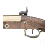 Ein Paar Offizierspistolen mit Messingl&auml;ufen, Frankreich, um 1810