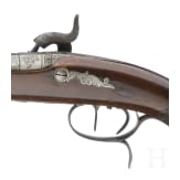 Ein Paar Perkussionspistolen im Kasten, Damm(?) in Elberfeldt, um 1840