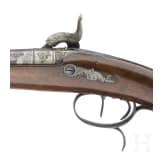 Ein Paar Perkussionspistolen im Kasten, Damm(?) in Elberfeldt, um 1840