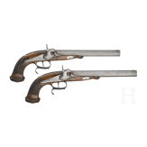 Ein Paar Perkussionspistolen, Belgien, um 1840