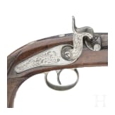 Perkussionspistole im Kasten, L&uuml;ttich, um 1840