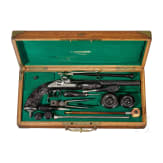 Perkussionspistole im Kasten, Berntheisel in Luneville, um 1850