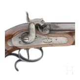 Ein Paar Perkussions-Scheibenpistolen im Kasten, Destraz &agrave; Moudon, um 1850