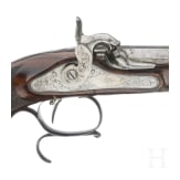 Ein Paar Perkussionspistolen im Kasten, Romain Schaller in Fribourg, um 1850