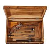 Perkussionspistole im Kasten, L&uuml;ttich, um 1850