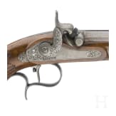 Perkussionspistole im Kasten, L&uuml;ttich, um 1850