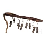 Bandelier f&uuml;r Musketiere mit acht H&auml;ngseln, deutsch, um 1620
