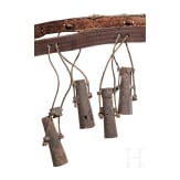 Bandelier f&uuml;r Musketiere mit acht H&auml;ngseln, deutsch, um 1620