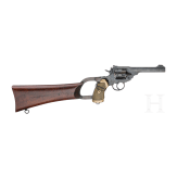 Webley Mark VI Service Revolver mit Anschlagschaft und Bajonett ("Grabenrevolver")