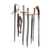 Kleine Sammlung Blankwaffen, deutsch und Frankreich, 19. Jhdt.