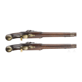 Ein Paar gezogene Kolbenpistolen M 1818/43 mit Anschlagschaft