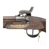 Ein Paar gezogene Kolbenpistolen M 1818/43 mit Anschlagschaft