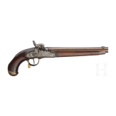 Ein Paar gezogene Kolbenpistolen M 1818/43 mit Anschlagschaft