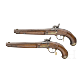 Ein Paar gezogene Kolbenpistolen M 1818/43 mit Anschlagschaft und Zubeh&ouml;r