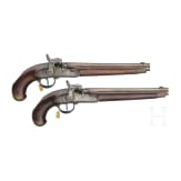 Ein Paar gezogene Kolbenpistolen M 1818/43 mit Anschlagschaft und Zubeh&ouml;r