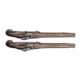 Ein Paar gezogene Kolbenpistolen M 1818/43 mit Anschlagschaft und Zubeh&ouml;r