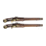 Ein Paar gezogene Kolbenpistolen M 1818/43 mit Anschlagschaft und Zubeh&ouml;r