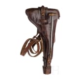 Lange Pistole 08, DWM, 1917, mit Brett und Tasche