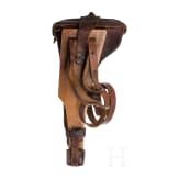 Lange Pistole 08, DWM, 1917, mit Brett und Tasche