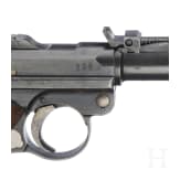 Lange Pistole 08, DWM 1918, mit Brett und Tasche