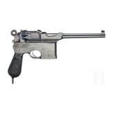 Mauser C96 "Large Ring Hammer Flat Side", mit Anschlagkasten