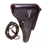 Koffertasche und Fangriemen zur Pistole 08, datiert 1917