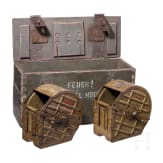 Zwei Gurttrommeln zum MG 08/15 im Transportkasten