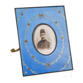 Prince Yusuf Izzeddin Efendi (1857 - 1916) - a signed presentation portrait photo in splendid enameled vermeil frame, dated "1327" (1908)