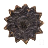 An embroidered fabric star with phoenix, 19th/20th century