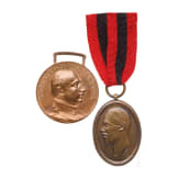 Two Albanian bronze medals, 1914 - 1925