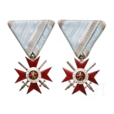 Two Military Orders "For Bravery", Cross 4th Class, grade two, 3rd pattern (1915 - 1918), in award case
