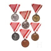 &Uuml;ber 40 kleine Tapferkeitsmedaillen, 1916 - 1918