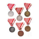 &Uuml;ber 40 kleine Tapferkeitsmedaillen, 1916 - 1918