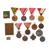 Kleine Sammlung von 13 Auszeichnungen, &Ouml;sterreich, 1875 - 1920