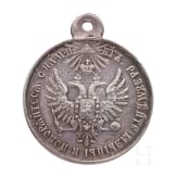 Silberne Medaille f&uuml;r die Befriedung Ungarns und Siebenb&uuml;rgens, Russland, datiert 1849