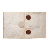 Three badges and a small collection of seals, 19th century