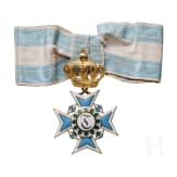 Royal Order of St. Theresa - a cased Cross of the Order, from Bavarian aristocratic property