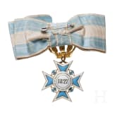 Royal Order of St. Theresa - a cased Cross of the Order, from Bavarian aristocratic property