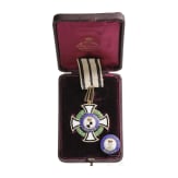 From Bavarian aristocratic property - A cased Cross of Honor of the Princely House Order of Hohenzollern -