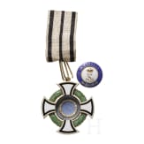 From Bavarian aristocratic property - A cased Cross of Honor of the Princely House Order of Hohenzollern -