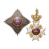 House Order of the Wendish Crown &ndash; a cased Commander's Cross with Star, Mecklenburg-Schwerin