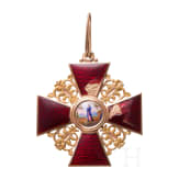From Bavarian aristocratic property - A cased cross 1st class of the russian Order of St. Anna