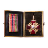 From Bavarian aristocratic property - A cased cross 1st class of the russian Order of St. Anna